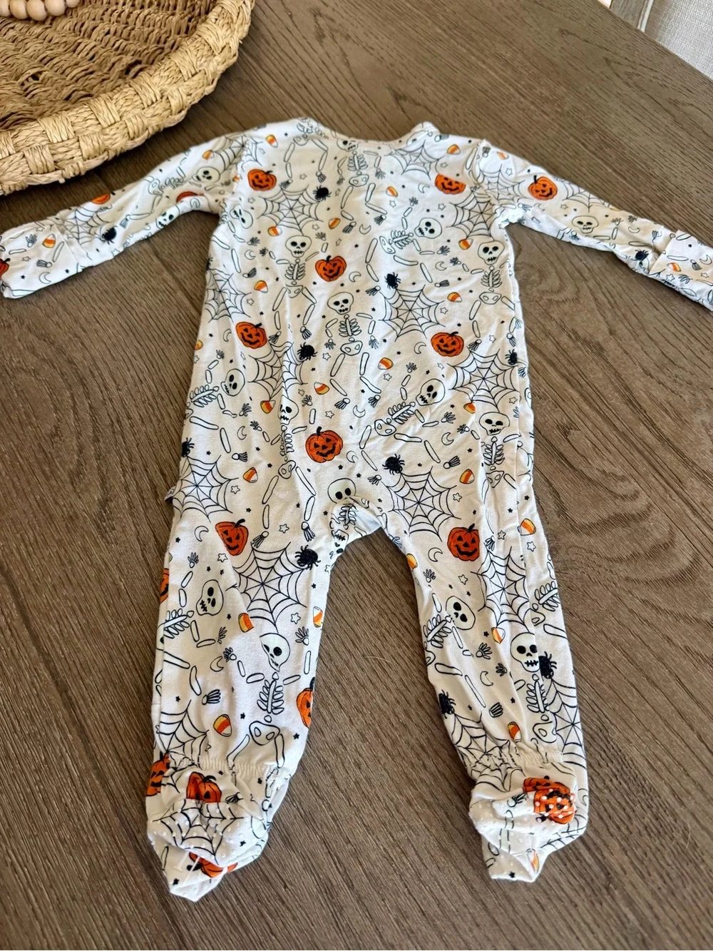 Caden Lane - Halloween Glow in the Dark Zipper Footie - 0-3 Months!